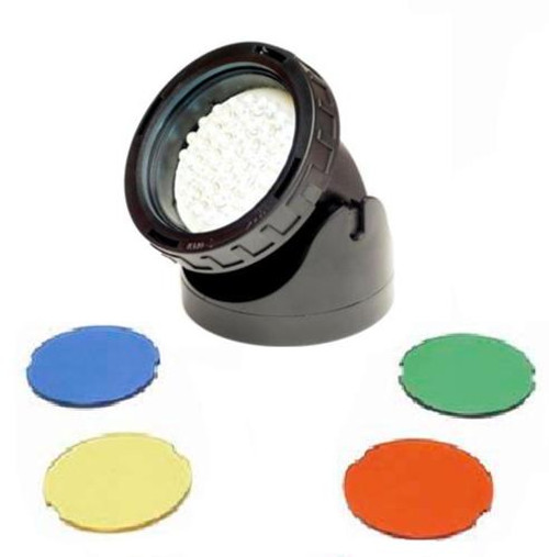 Ocean Mist Submersible 40 LED Spotlight - Warm White, with color filters