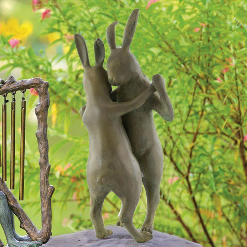 Romantic Rabbits Slow Dance Sculpture