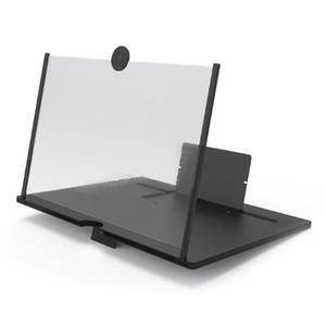 HD Cell Phone Screen Magnifier, 3D Screen Enlarger Projector with Foldable Stand for Movies, Videos and Gaming