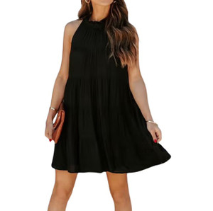 Women’s Summer Halter Neck Sleeveless Mini Dress – Breezy, Flattering & Perfect for Warm Days