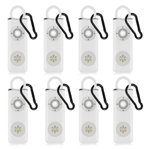 Personal Safety Alarm Rechargeable with Flashlight - 8 Pack