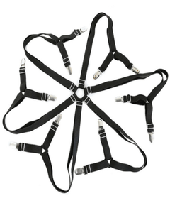 Adjustable Fitted Sheet Holder Straps Heavy Duty Elastic Mattress Corner Fasteners & Gripper Clips for Bed Sheets