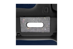 Crystal Diamond Sun Visor Car Tissue Box