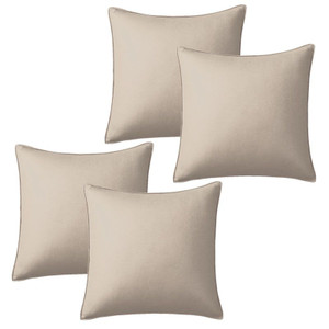 Outdoor Waterproof Pillow Covers - Durable Weatherproof Cushion Shells with Concealed Zipper for Patio Decor - 4 Pack