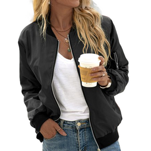 Zip Up Outerwear Windbreaker with Pockets