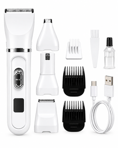 4-in-1 Cordless Electric Pet Trimmer Grooming Kit for Dogs Cats & Pets