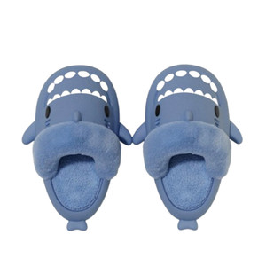 Shark Slippers with Detachable Fleece 