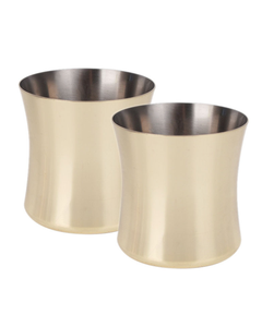 Premium Stainless Steel Coffee & Tea Mug Set (2-Pack) - Elegant Double-Walled Insulated Metallic Cups
