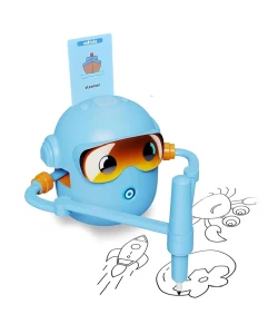 Kids Smart Drawing & Painting Robot Set - 100 Cards & 12 Pens Rechargeable STEM Art Toy for Kids