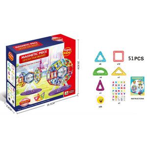 3D Magnetic Building Tiles Construction Building Sets
