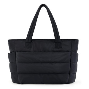 Lightweight Puffy Tote Bag – Stylish Quilted Shoulder Bag – Spacious & Comfortable Everyday Carry
