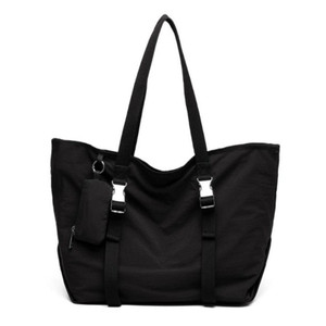 Large Capacity Nylon Tote Bag – Spacious Shoulder Carry Bag with Extra Key Pouch – Lightweight Everyday Storage Bag