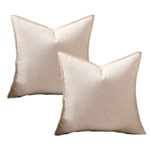 Faux Linen Blank Pressing Cushion Covers - 2 Packs