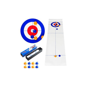 Tabletop Curling Game Set For Adults Kids Families - Mini Curling Stones Indoor Outdoor Table Game