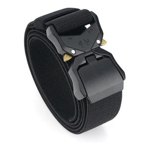 Heavy Duty Nylon Tactical Belt – Adjustable Webbing Belt with Alloy Buckle for Outdoor & Work Use