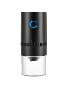 Premium USB Electric Coffee Grinder with Adjustable Ceramic Conical Burr – Black