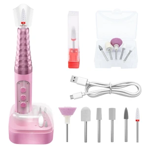 6-Speed Electric Nail Drill Set – Professional Manicure & Pedicure Tool with 6 Metal Bits