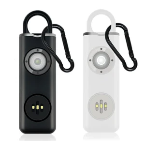 Rechargeable Personal Safety Alarm 2 Pack - USB Pocket Siren & Flashlight