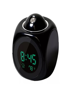 Digital Alarm Clock Projector Alarm Clock for Bedroom, Large LED Projection on Ceiling Wall, 350 Projector, Dimmer, USB Charger Loud for Heavy Sleeper Kids Elderly
