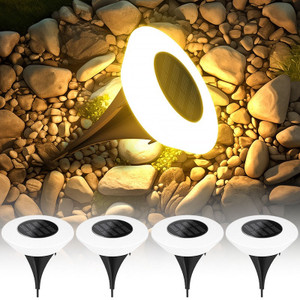 Solar Ground Light 4 Pack – Outdoor Waterproof LED Landscape Lighting 
