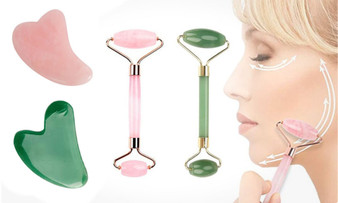 Jade Roller & Gua Sha, Face Roller Set  - 2 packs