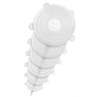 Silicone Stretch Lids - Set of 6 Different Sizes 