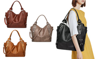 ICB Tote Shoulder Bag With Two Side Pockets