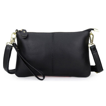 Genuine Leather Grain Leather  Clutch Bag
