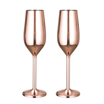 ICB Stainless Steel Champagne Glasses - 2 Pack