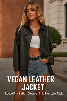 Womens Vegan Jacket with Hood