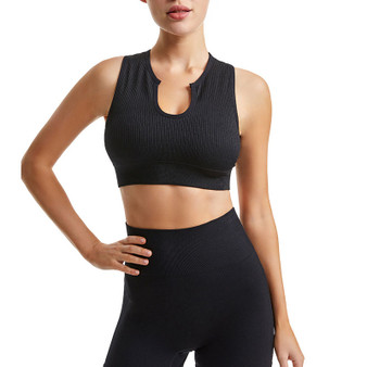 Women 2 Piece Ribbed Seamless Workout Outfits - 2 Pack