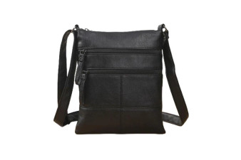 Vegan Leather 3 Zippers Shoulder Bag Version 1 Vegan Leather 3 Zippers Shoulder Bag Version 1