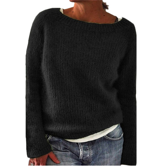 Round Neck Basic Style Sweater