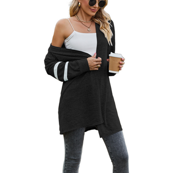Women's Solid Colour Joint Sleeves Cardigans