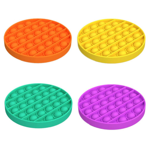 4x Kids Pop It Push Pop Bubble Silent Sensory Fidget Stress Relief Toy