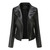 Women's Slim Fit Leather Jacket Faux Leather Jackets, Zip Up Motorcycle Short PU Moto Biker Outwear Fitted Slim Coat