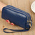 Long Genuine Leather Wallet – 3-Layer Zipper Clutch Purse with Removable Wrist Strap & Multi-Card Slots