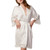 Satin Robes Ladies Silk Bathrobe Short Kimono With Oblique V-neck Dressing Gown