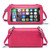 Genuine Leather Touchable Phone Bag – Crossbody Purse with Clear Window Screen & Adjustable Strap
