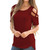 Womens Loose Strappy Cold Shoulder Tops Basic T Shirts