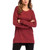 Women's Long Sleeve Shirts Side Split Casual Loose Pullover Tunic Tops