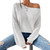 Casual Off Shoulder Sweater Tops