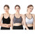 Racerback Wirefree Seamless Bra with Ajustable Staps Longline - 3pack