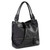 Studded Ladies Bucket Tote Bag – Large Capacity Vegan Leather Shoulder Handbag with Secure Drawstring