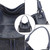 Studded Ladies Bucket Tote Bag – Large Capacity Vegan Leather Shoulder Handbag with Secure Drawstring