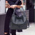 Studded Ladies Bucket Tote Bag – Large Capacity Vegan Leather Shoulder Handbag with Secure Drawstring