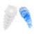 12pcs Silicone Stretchable Lids 6x Transparent Round Shape 6x Blue Rectangle