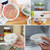 12pcs Silicone Stretchable Lids 6x Transparent Round Shape 6x Blue Rectangle
