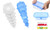 12pcs Silicone Stretchable Lids 6x Transparent Round Shape 6x Blue Rectangle
