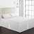 Bed Valance Fully Fitted Bed Skirt - Luxury Microfibre Mattress Protector Base Cover with 38cm Deep Drop